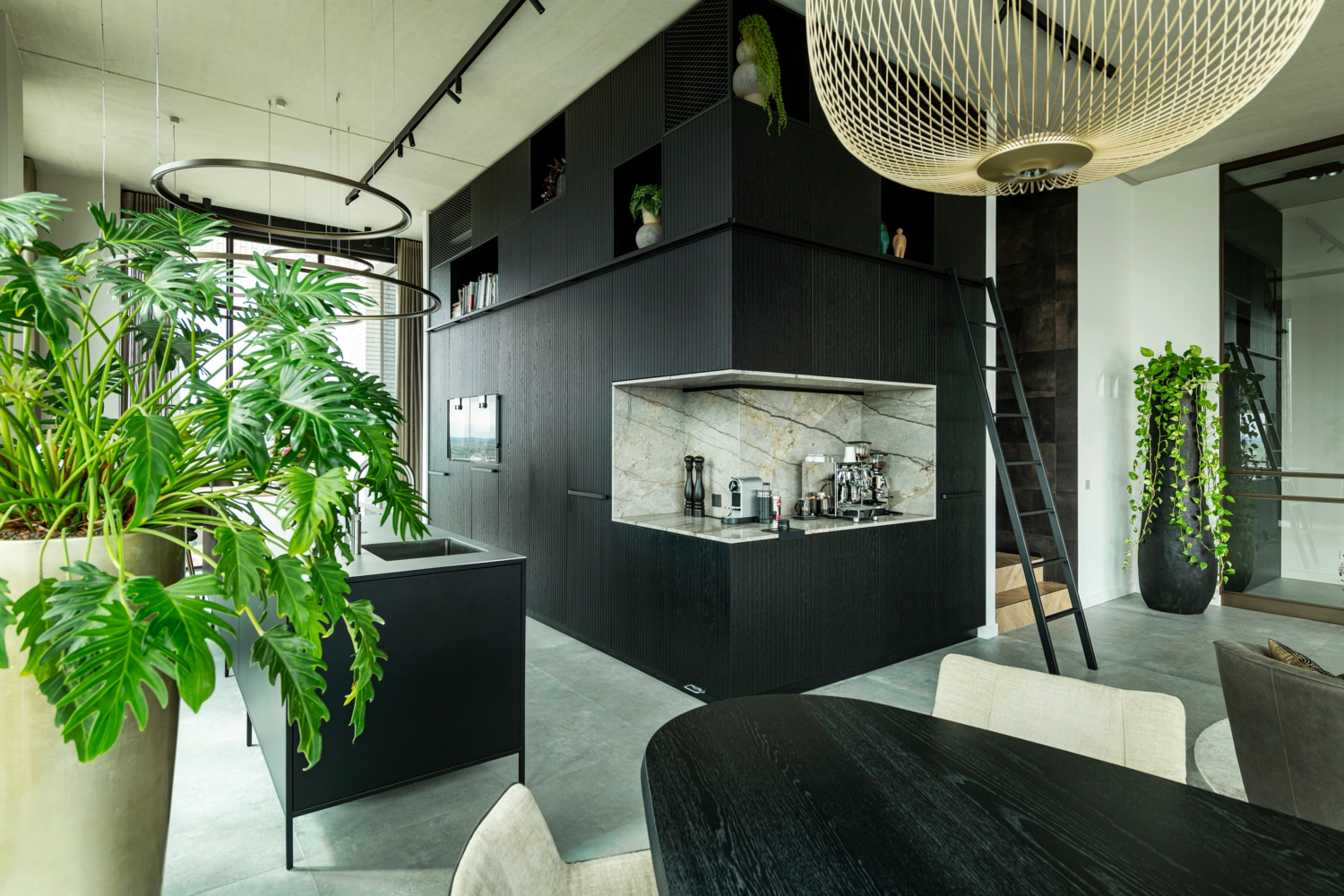 keuken met beplanting