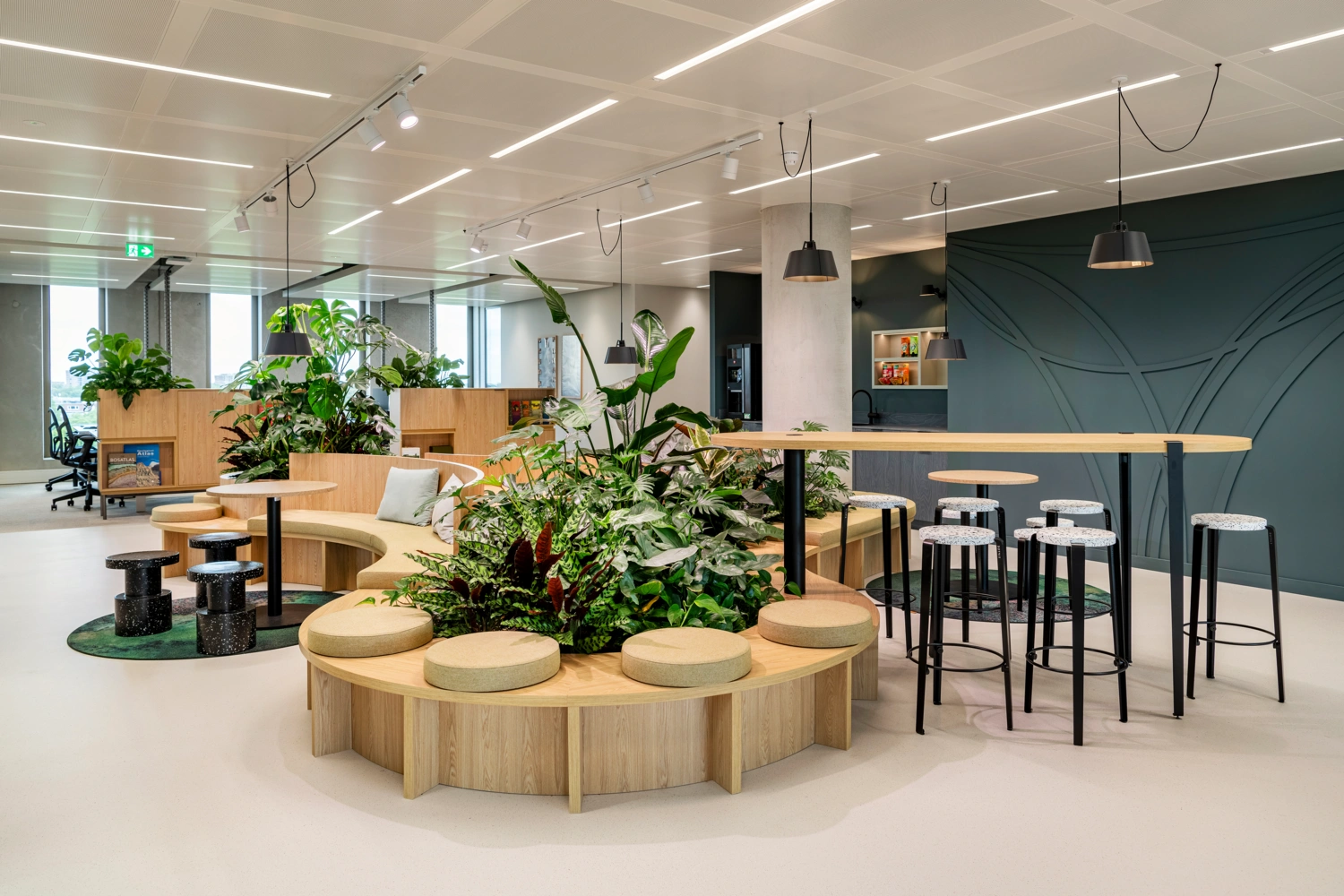 kantoor met beplanting